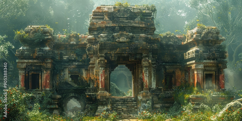 Ancient Ruins in Lush Jungle Ancient Ruins in Lush Jungle