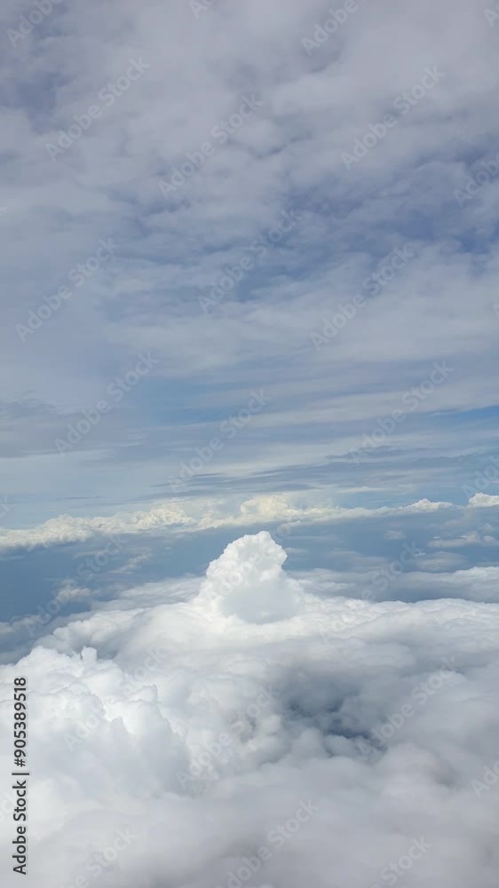 Cloudscape from plane aerial view over cloud vertical video Cloudscape from plane aerial view over cloud vertical video