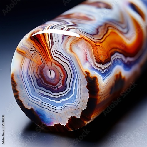 tube agate a type of agate with tube like patterns or inclusions photo