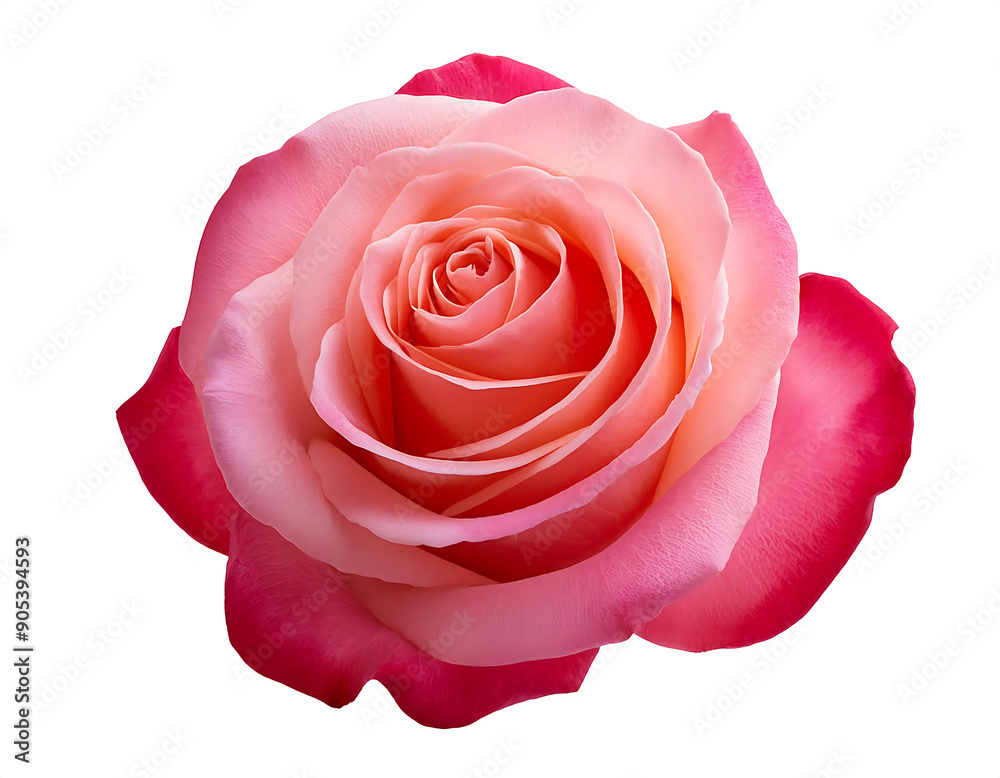 Rose- Rose isolated on white background, full depth of field, showing detailed petals and v_1(92) Rose- Rose isolated on white background, full depth of field, showing detailed petals and v_1(92)