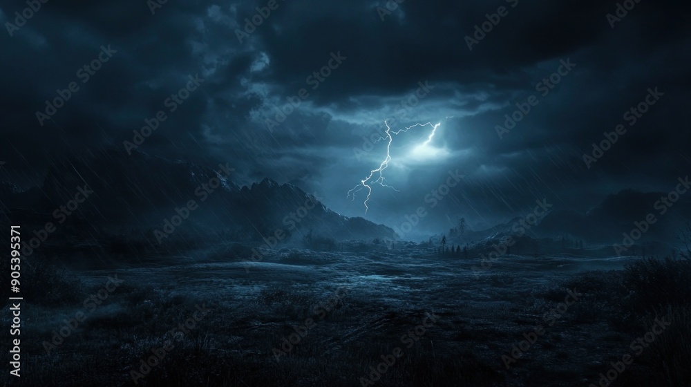 Dark and Stormy Mountain Landscape Dark and Stormy Mountain Landscape