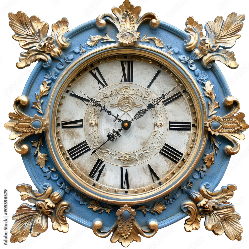 Obraz premium clocks with gold accents No background