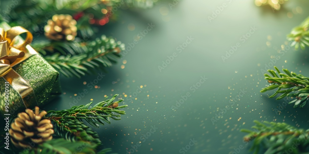 Christmas holiday background green pine fir branches. Merry Christmas and Happy New Year Christmas holiday background green pine fir branches. Merry Christmas and Happy New Year