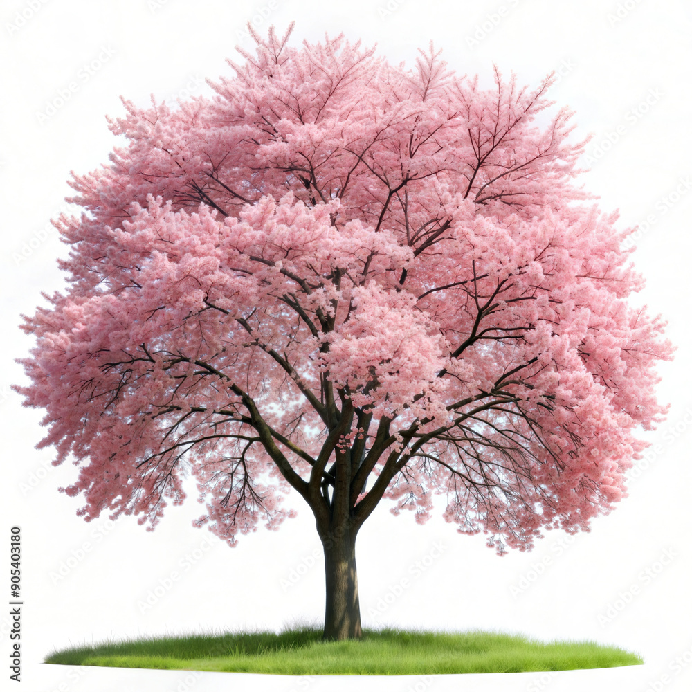 Obraz premium Blooming Pink Cherry Blossom Tree