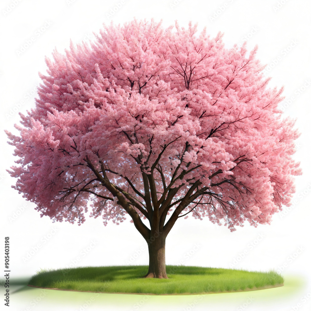 Fototapeta premium Blooming Pink Cherry Blossom Tree