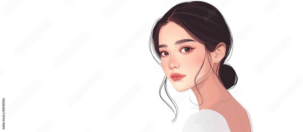 Young beautiful asian woman posing on white background Young beautiful asian woman posing on white background