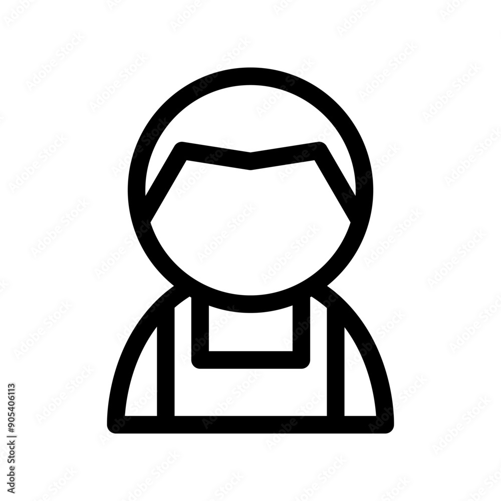 Craftsman icon in thin line style vector illustration graphic design Craftsman icon in thin line style vector illustration graphic design