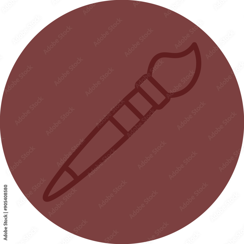 Paint Brush Vector Line Maroon Circle Maroon Paint Brush Vector Line Maroon Circle Maroon