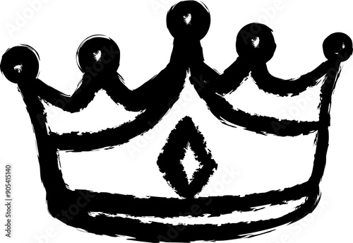 Crown brush stroke, king and queen photo