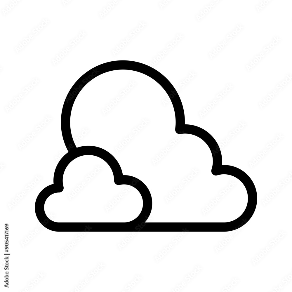 Cloud icon in thin line style vector illustration graphic design Cloud icon in thin line style vector illustration graphic design