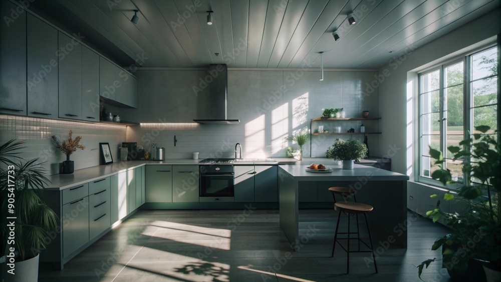 Minimalist Kitchen with Sunlight: Modern Design Inspiration for Clean Living Spaces Minimalist Kitchen with Sunlight: Modern Design Inspiration for Clean Living Spaces