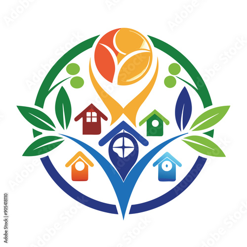 people community logo design set