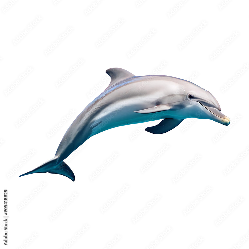 Obraz premium dolphin leaping isolated on transparent background