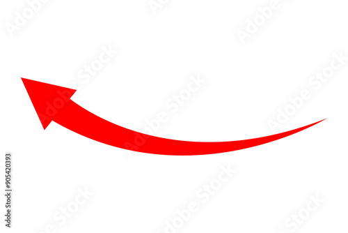 Red arrow symbol. Arrow in 3d red arrow icon for app, web digital illustration design.