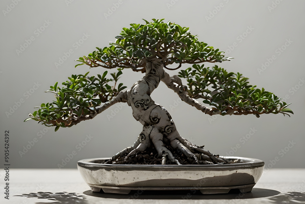 A bonsai tree with coins representing economic growth. A bonsai tree with coins representing economic growth.