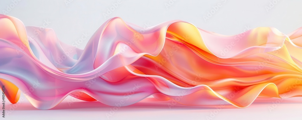 Fototapeta premium Abstract colorful fabric wave background