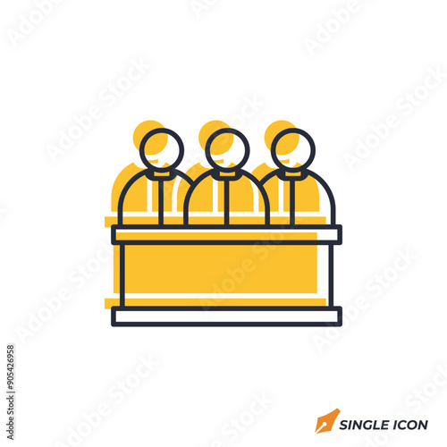 Team Meeting icon vector illustration. Team Meeting symbol isolated on white background