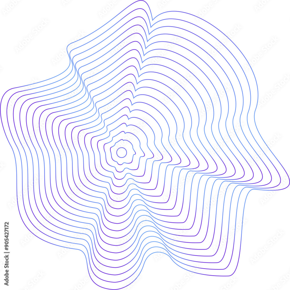 Circle dynamic amorphous shape fluid form with line blue gradient Circle dynamic amorphous shape fluid form with line blue gradient