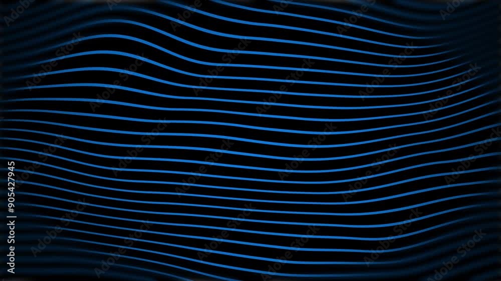 Curvy blue lines pattern on black magic background. Curvy blue lines pattern on black magic background.