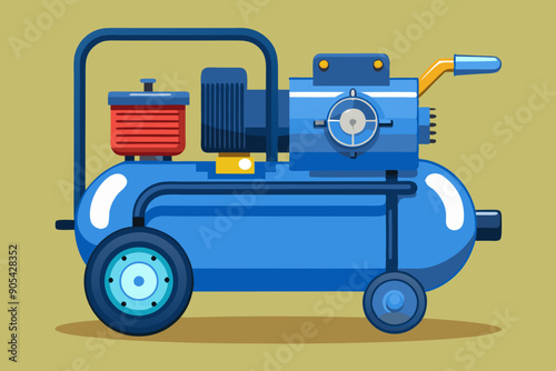 Air Compressor vector art illustration 