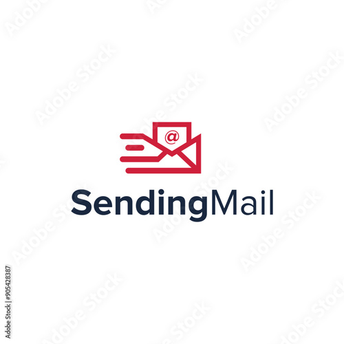 Free Download sending mail simple sleek geometric creative modern logo design - GFXLoad