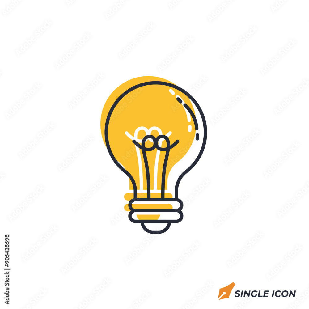 Light Bulb icon vector illustration. Light Bulb symbol isolated on white background