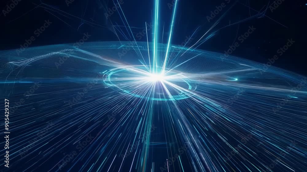 Futuristic Data Visualization with Deep Space Elements Futuristic Data Visualization with Deep Space Elements