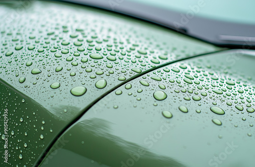 water drops on car body, seamless texture, light blue color.