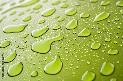 Water drops on car body, seamless texture, light green color.