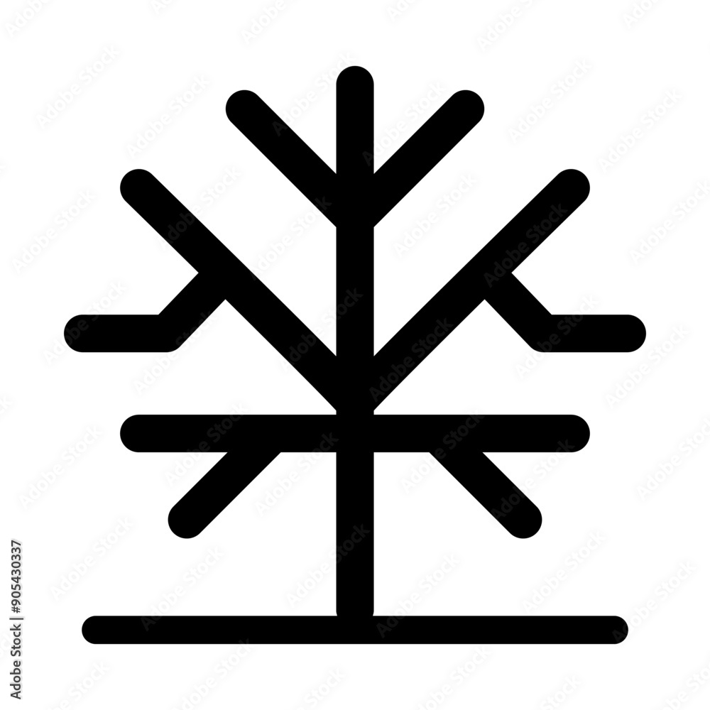 Dry tree icon in thin line style vector illustration graphic design Dry tree icon in thin line style vector illustration graphic design