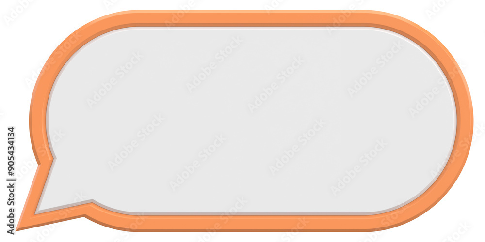 Empty Speech Bubble. 3D Illustration. Empty Speech Bubble. 3D Illustration.