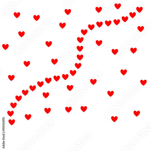 There are many red hearts.