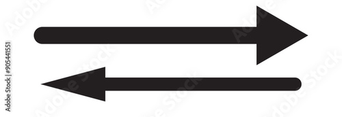 Black Arrow exchange icon, flat design eps 10