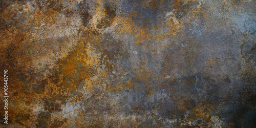 Old metal texture with a rusty surface. Rusted background. Grunge background. Banner. 