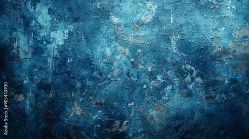 Abstract Dark Blue Grunge Wall Texture