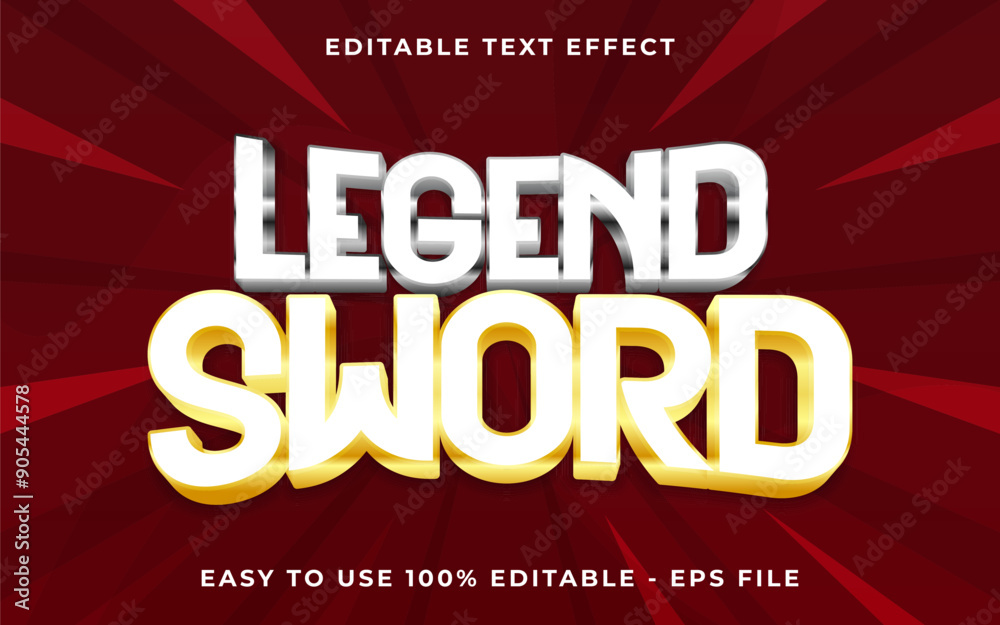 3d Legend Sword gradient sparkle text style effect template editable text effect 3d Legend Sword gradient sparkle text style effect template editable text effect