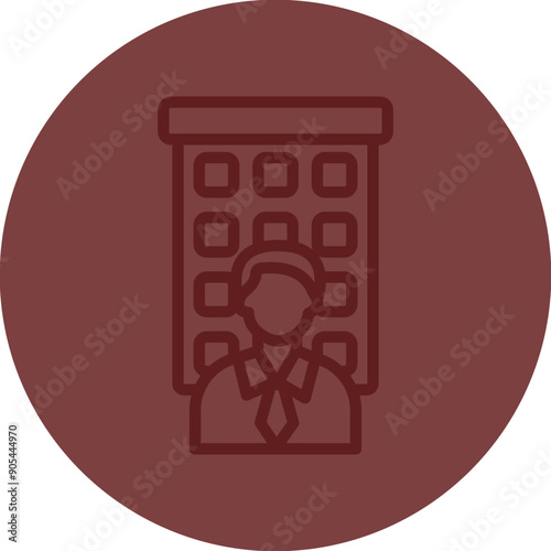 Organization Vector Line Maroon Circle Maroon