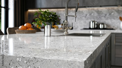 Closeup of a Modern Kitchen Countertop