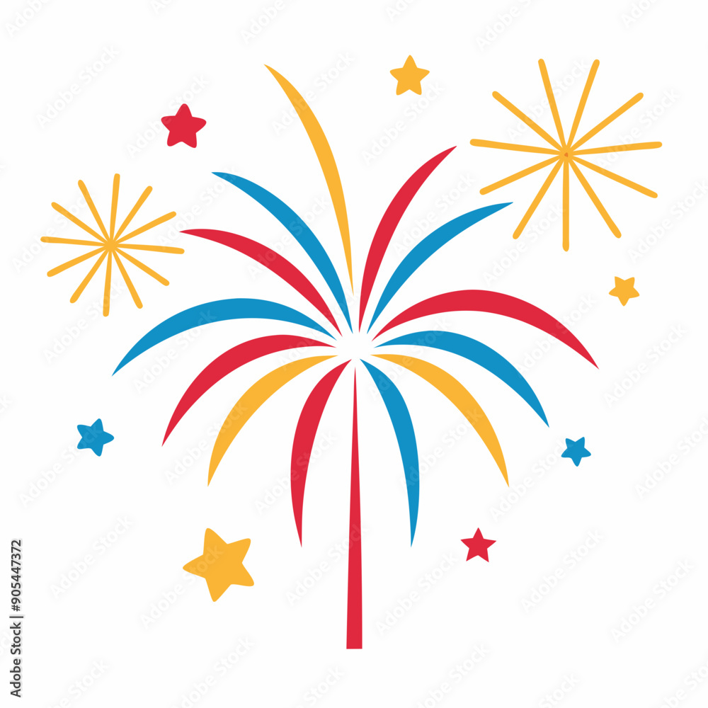 Fireworks display Vector silhouette Fireworks display Vector silhouette