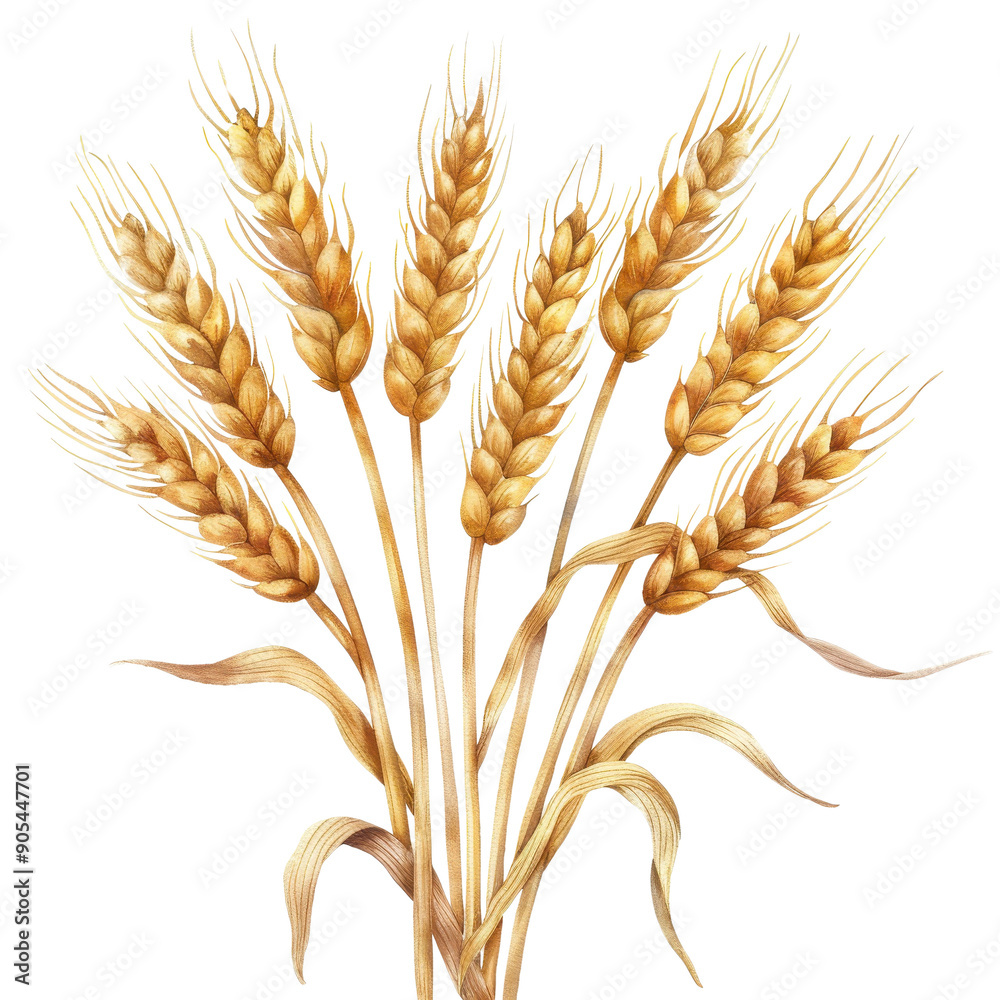 A beautiful bouquet of ripe wheat ears, symbolizing harvest, abundance, and the agricultural essence of nature. A beautiful bouquet of ripe wheat ears, symbolizing harvest, abundance, and the agricultural essence of nature.