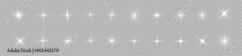 Golden sparks, sun rays, lens flare, yellow star
