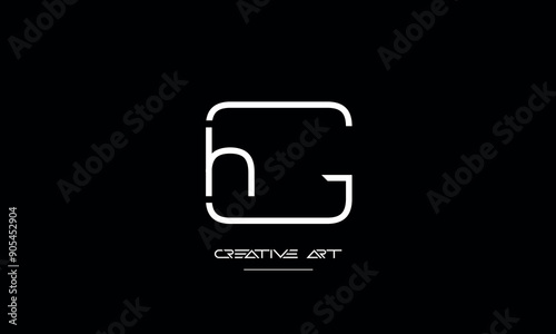 HG, GH, H, G abstract letters logo monogram