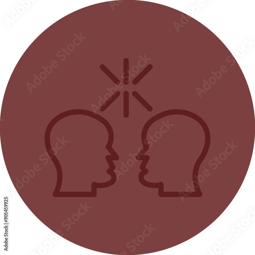 Conflict Vector Line Maroon Circle Maroon
