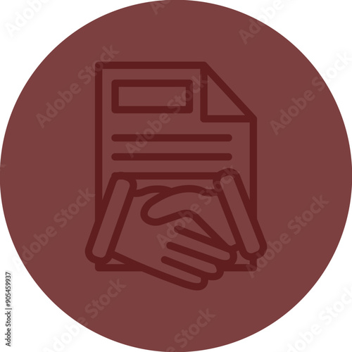 Agreement Vector Line Maroon Circle Maroon