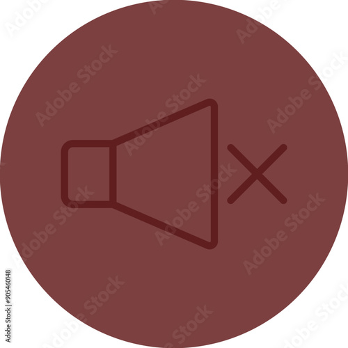 Silence Vector Line Maroon Circle Maroon