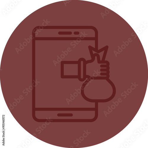 Steal Vector Line Maroon Circle Maroon