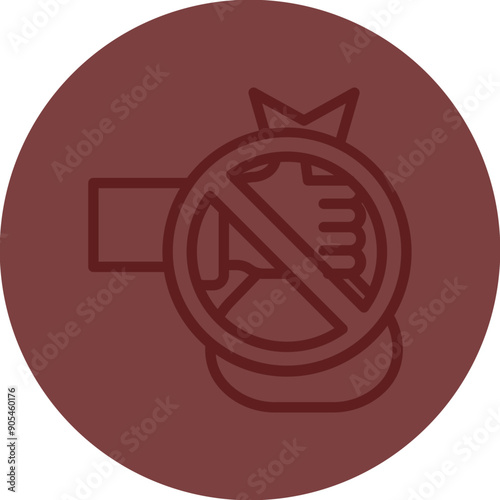 Stop Corruption Vector Line Maroon Circle Maroon