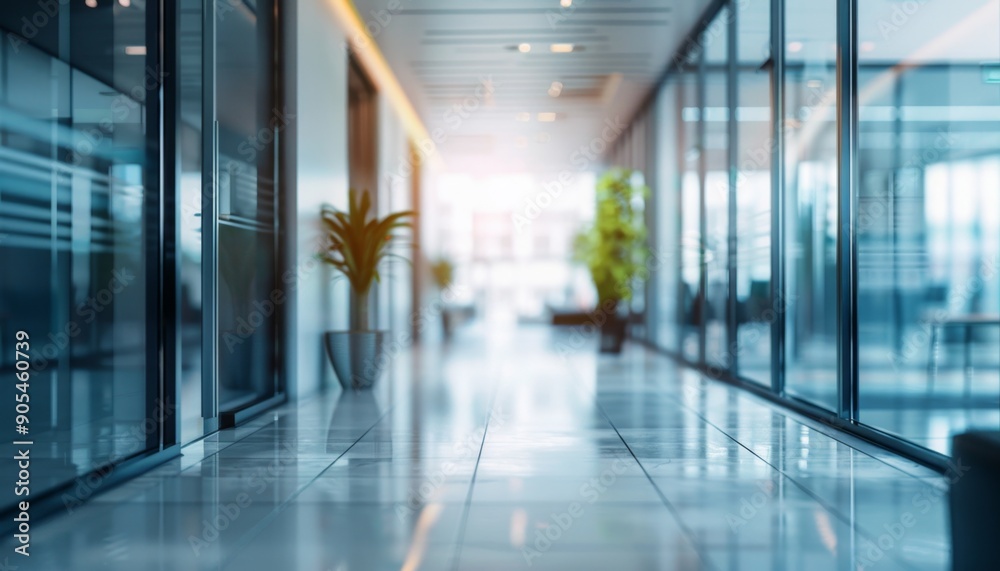 Blurred Modern Office Building Interior: Sunlit Corridor with Glass Walls Symbolizing Corporate Success and Prosperity. Architectural Design Showcasing Contemporary Workspace, Urban Development, and B Blurred Modern Office Building Interior: Sunlit Corridor with Glass Walls Symbolizing Corporate Success and Prosperity. Architectural Design Showcasing Contemporary Workspace, Urban Development, and B