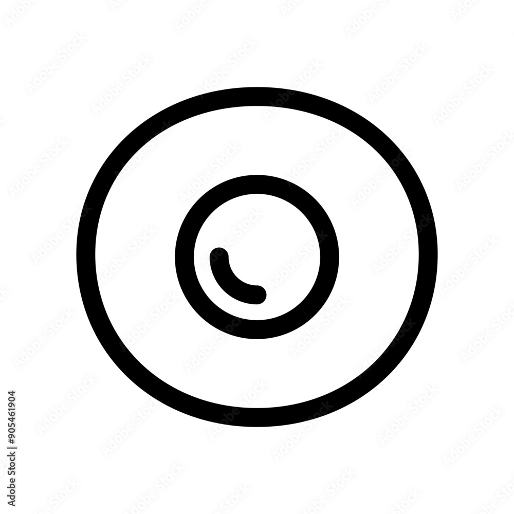 Fried egg icon in thin line style vector illustration graphic design Fried egg icon in thin line style vector illustration graphic design