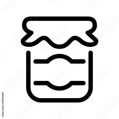 Jam icon in thin line style vector illustration graphic design